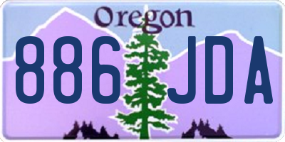 OR license plate 886JDA