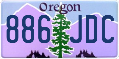 OR license plate 886JDC