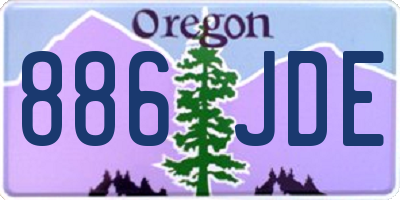 OR license plate 886JDE