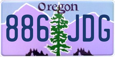 OR license plate 886JDG