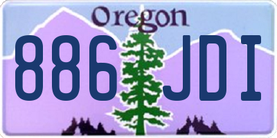OR license plate 886JDI