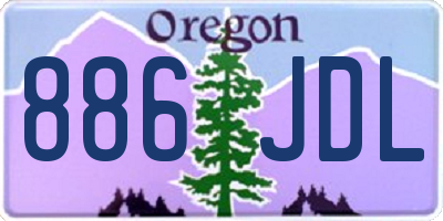 OR license plate 886JDL