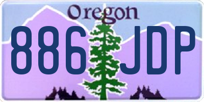 OR license plate 886JDP
