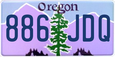 OR license plate 886JDQ