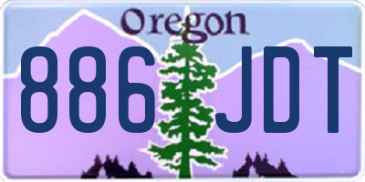 OR license plate 886JDT