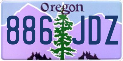 OR license plate 886JDZ