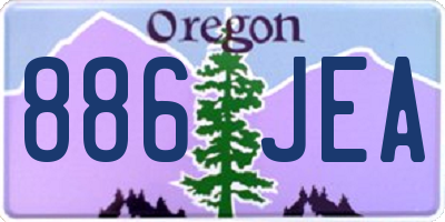 OR license plate 886JEA