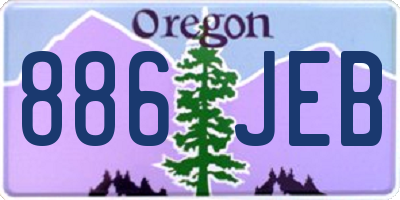 OR license plate 886JEB