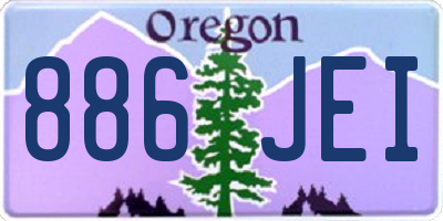 OR license plate 886JEI