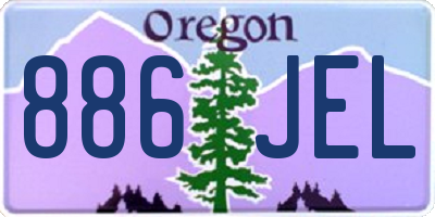 OR license plate 886JEL