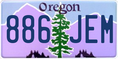 OR license plate 886JEM