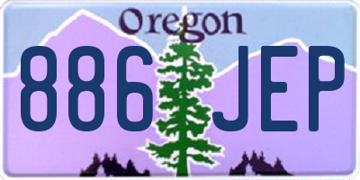 OR license plate 886JEP