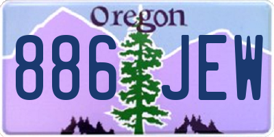 OR license plate 886JEW