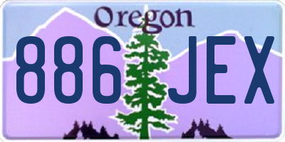 OR license plate 886JEX