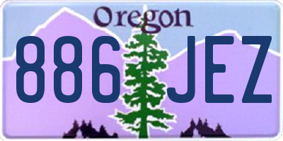 OR license plate 886JEZ