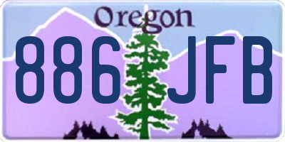 OR license plate 886JFB