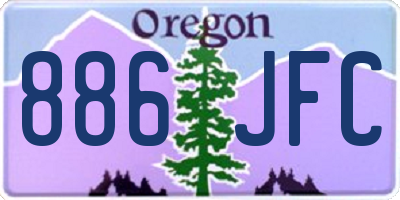 OR license plate 886JFC