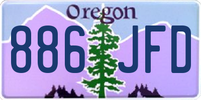 OR license plate 886JFD