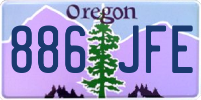 OR license plate 886JFE