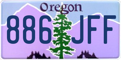 OR license plate 886JFF