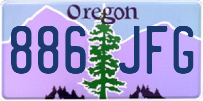 OR license plate 886JFG