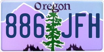 OR license plate 886JFH