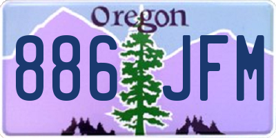 OR license plate 886JFM