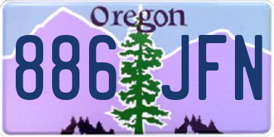 OR license plate 886JFN