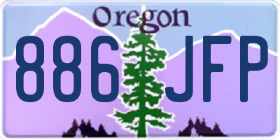 OR license plate 886JFP