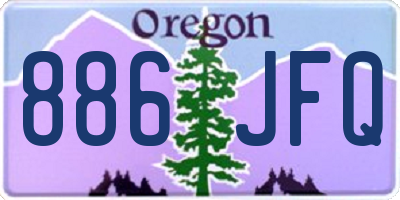 OR license plate 886JFQ