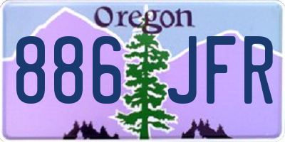 OR license plate 886JFR