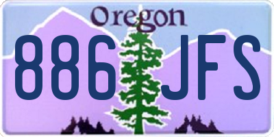 OR license plate 886JFS