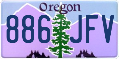 OR license plate 886JFV