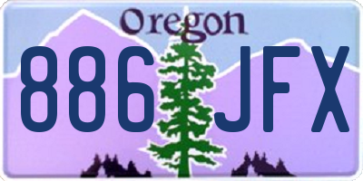 OR license plate 886JFX