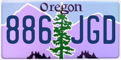 OR license plate 886JGD