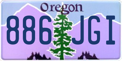 OR license plate 886JGI