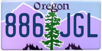 OR license plate 886JGL