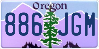 OR license plate 886JGM