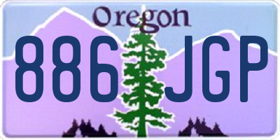 OR license plate 886JGP