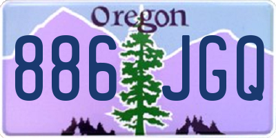 OR license plate 886JGQ