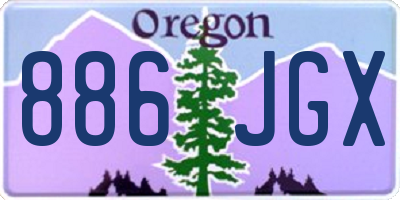 OR license plate 886JGX
