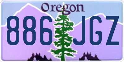 OR license plate 886JGZ
