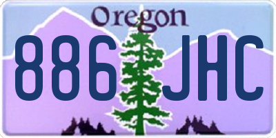 OR license plate 886JHC