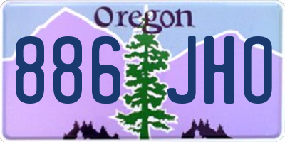OR license plate 886JHO