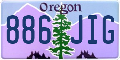 OR license plate 886JIG