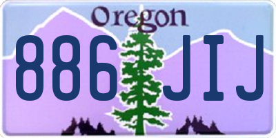 OR license plate 886JIJ