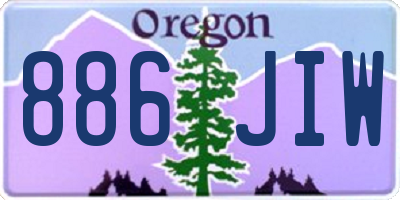 OR license plate 886JIW