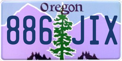 OR license plate 886JIX
