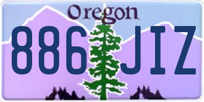 OR license plate 886JIZ