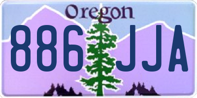OR license plate 886JJA